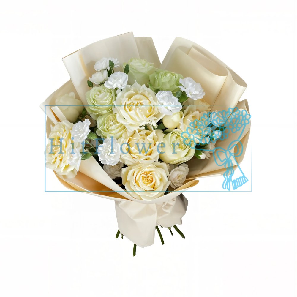 Букет цветов из: Розы и Гвоздики